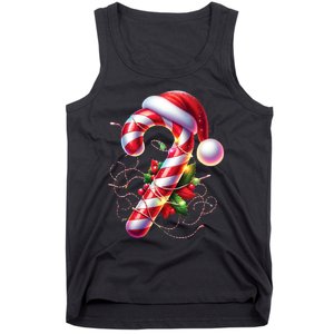 Candy Cane Crew Christmas Lights Family Matching Tank Top