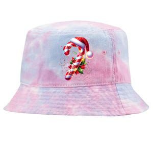 Candy Cane Crew Christmas Lights Family Matching Tie-Dyed Bucket Hat