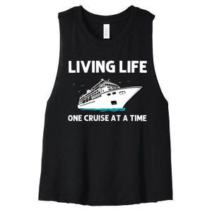 Cool Cruise Cruising Family Vacation Lovers Women's Racerback Cropped Tank