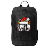 Cousin Crew Christmas Santa Hat Lights Pajamas Funny Xmas City Backpack