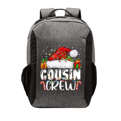 Cousin Crew Christmas Santa Hat Lights Pajamas Funny Xmas Vector Backpack