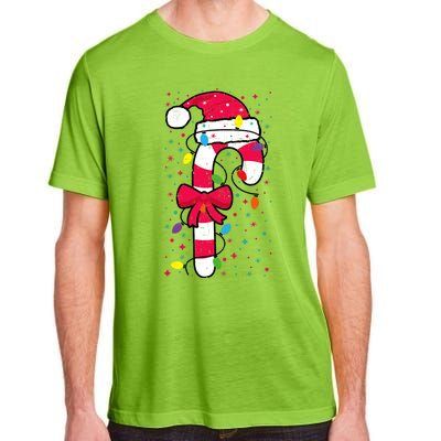 Candy Cane Crew Christmas Lights Family Matching Xmas Adult ChromaSoft Performance T-Shirt