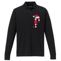 Candy Cane Crew Christmas Lights Family Matching Xmas Performance Long Sleeve Polo