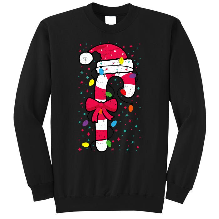 Candy Cane Crew Christmas Lights Family Matching Xmas Sweatshirt