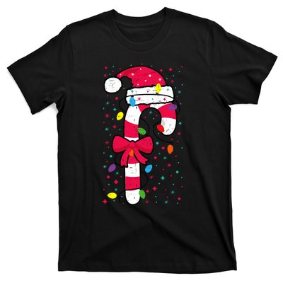 Candy Cane Crew Christmas Lights Family Matching Xmas T-Shirt