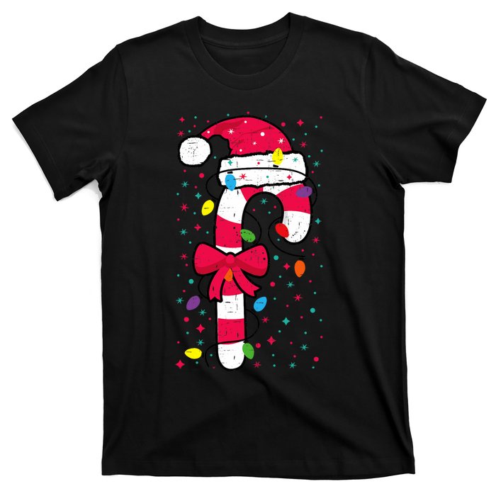 Candy Cane Crew Christmas Lights Family Matching Xmas T-Shirt