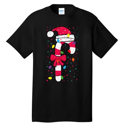 Candy Cane Crew Christmas Lights Family Matching Xmas Tall T-Shirt