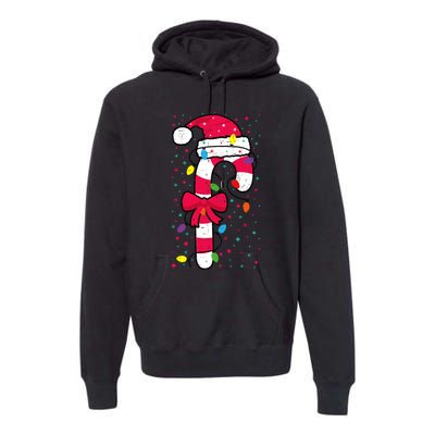 Candy Cane Crew Christmas Lights Family Matching Xmas Premium Hoodie