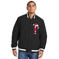 Candy Cane Crew Christmas Lights Family Matching Xmas Insulated Varsity Jacket