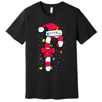 Candy Cane Crew Christmas Lights Family Matching Xmas Premium T-Shirt