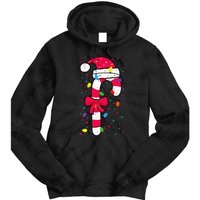 Candy Cane Crew Christmas Lights Family Matching Xmas Tie Dye Hoodie