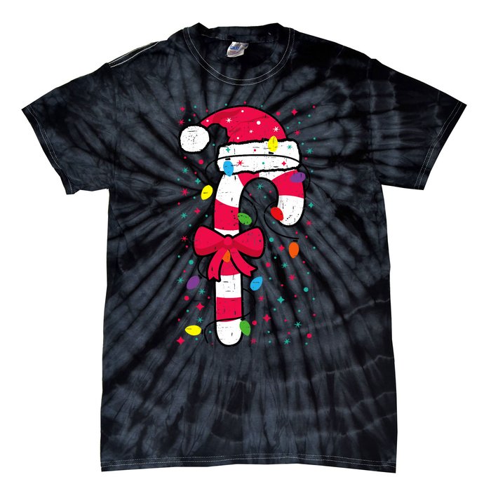 Candy Cane Crew Christmas Lights Family Matching Xmas Tie-Dye T-Shirt