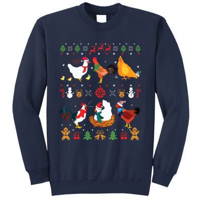 Chicken Collection Christmas Sweater Santa Chicken Farmer Sweatshirt