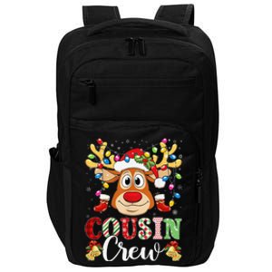 Christmas Cousin Crew Reindeer Santa Hat Lightsns Impact Tech Backpack