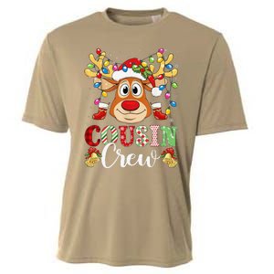 Christmas Cousin Crew Reindeer Santa Hat Lightsns Cooling Performance Crew T-Shirt