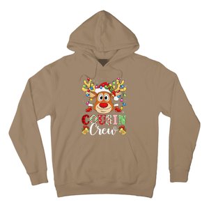 Christmas Cousin Crew Reindeer Santa Hat Lightsns Hoodie