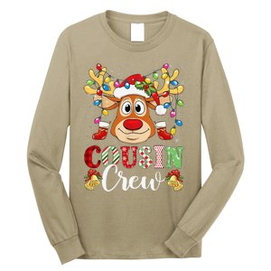 Christmas Cousin Crew Reindeer Santa Hat Lightsns Long Sleeve Shirt