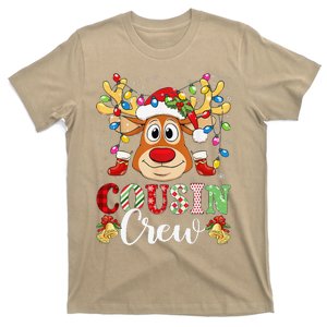 Christmas Cousin Crew Reindeer Santa Hat Lightsns T-Shirt