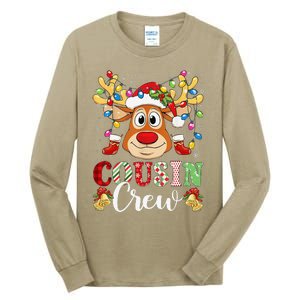 Christmas Cousin Crew Reindeer Santa Hat Lightsns Tall Long Sleeve T-Shirt