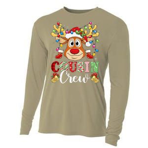 Christmas Cousin Crew Reindeer Santa Hat Lightsns Cooling Performance Long Sleeve Crew