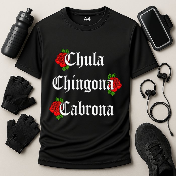 Chula Chingona Cabrona Mecican Cooling Performance Crew T-Shirt