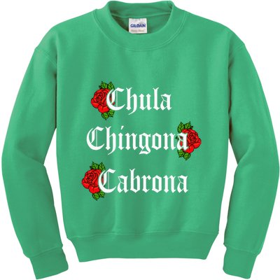 Chula Chingona Cabrona Mecican Kids Sweatshirt