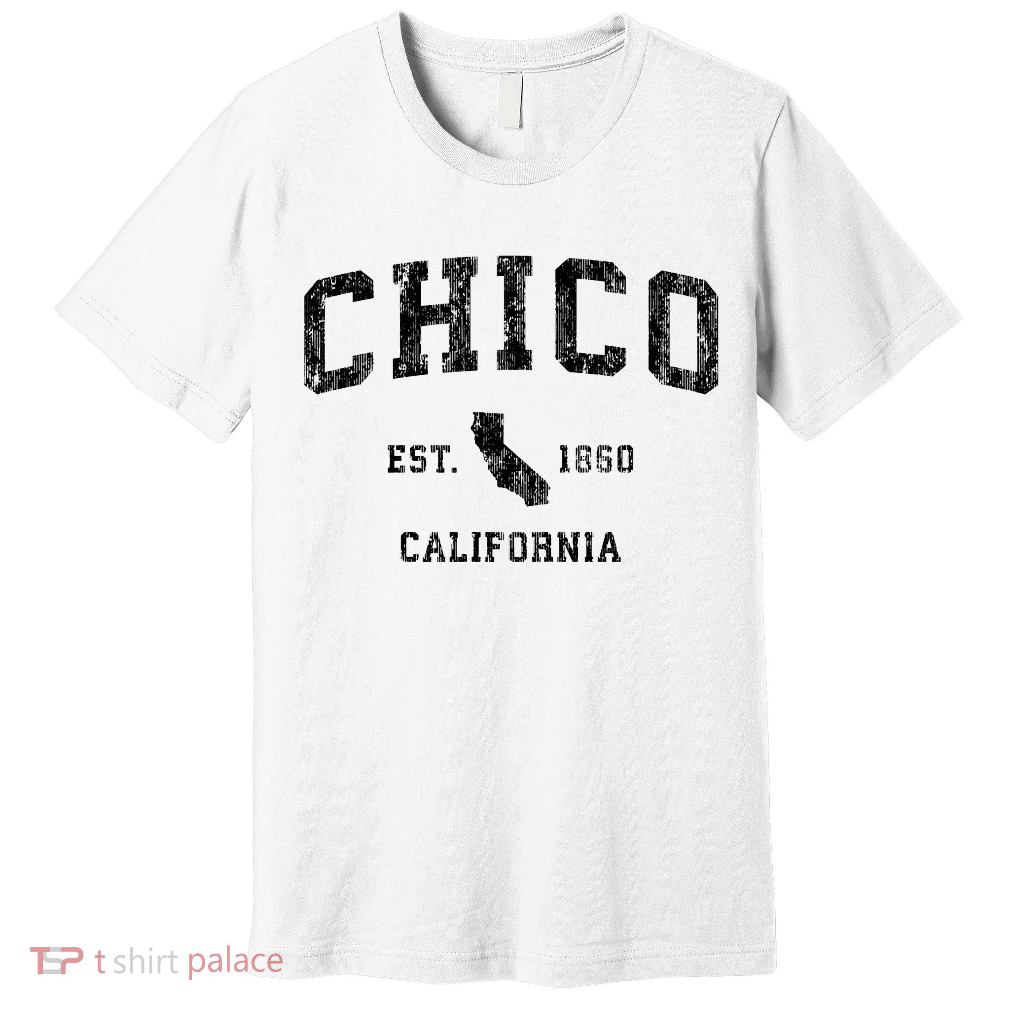 Chico California Ca Vintage Athletic Sports Design Hood Premium T-Shirt