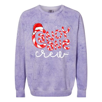 Candy Cane Crew Christmas Squad Xmas Family Matching Santa Colorblast Crewneck Sweatshirt