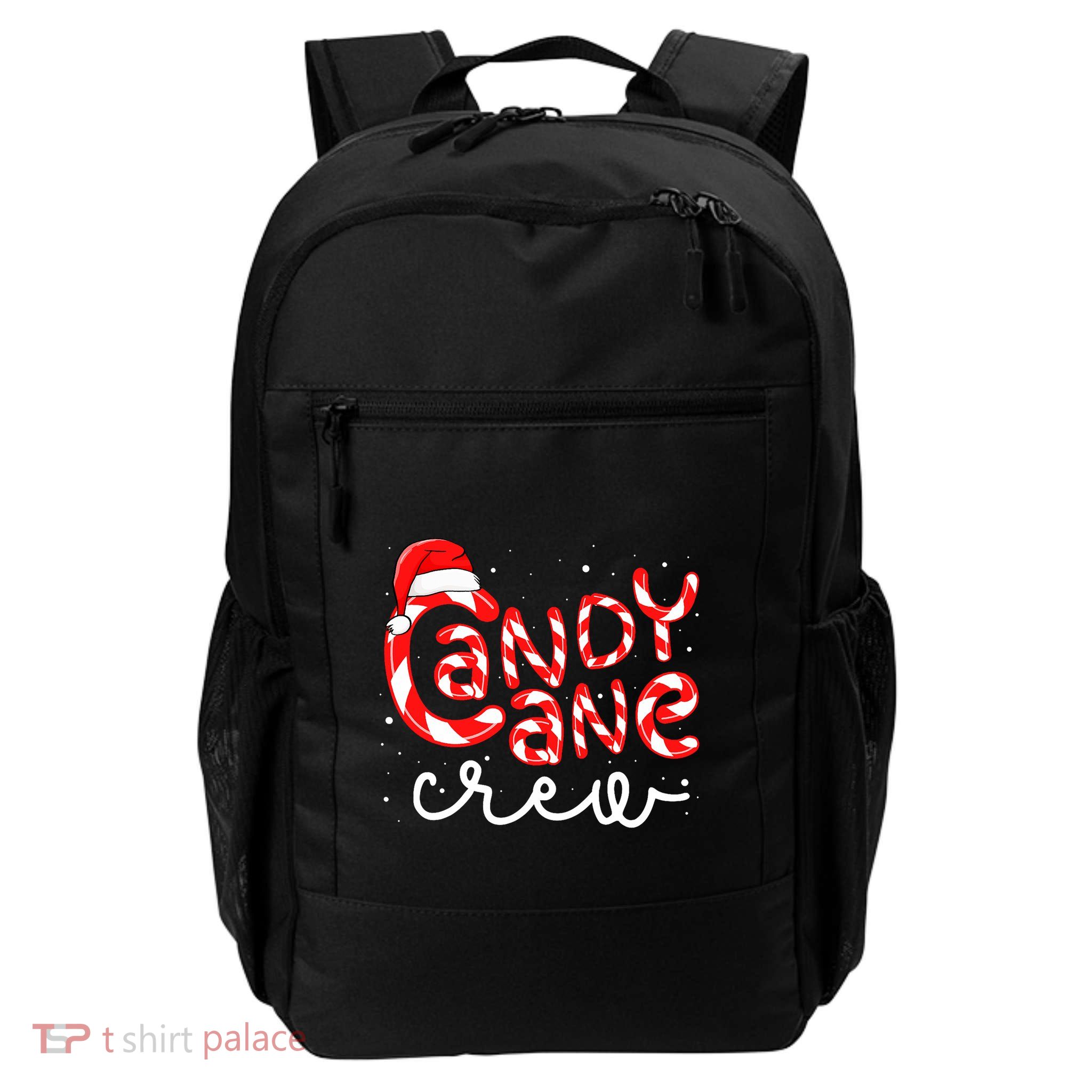Candy Cane Crew Christmas Squad Xmas Family Matching Santa Backpack
