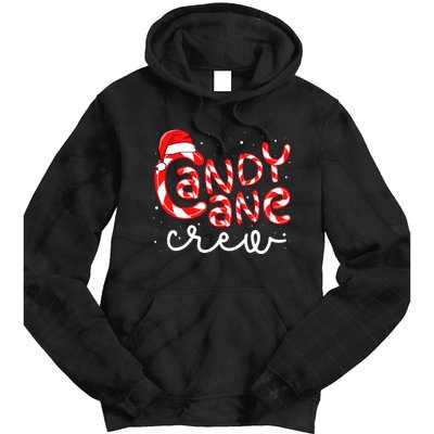 Candy Cane Crew Christmas Squad Xmas Family Matching Santa Tie Dye Hoodie