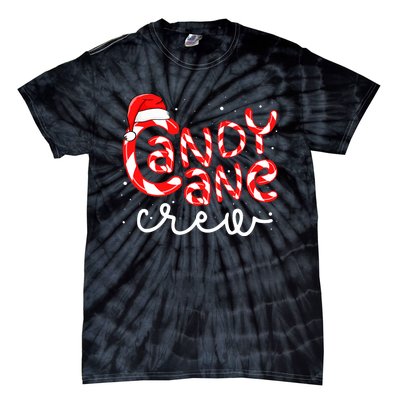 Candy Cane Crew Christmas Squad Xmas Family Matching Santa Tie-Dye T-Shirt