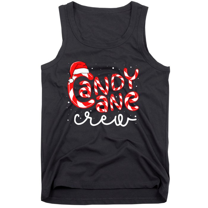 Candy Cane Crew Christmas Squad Xmas Family Matching Santa Tank Top