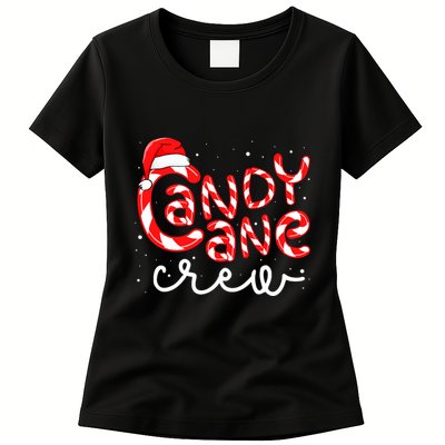 Candy Cane Crew Christmas Squad Xmas Family Matching Santa Womens T-Shirt