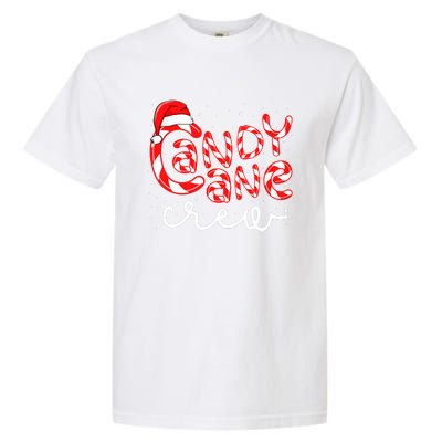 Candy Cane Crew Christmas Squad Xmas Family Matching Santa Garment-Dyed Heavyweight T-Shirt