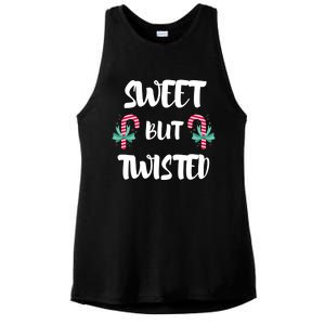 Christmas Candy Cane Sweet But Twisted Xmas Funny Holiday Gift Ladies PosiCharge Tri-Blend Wicking Tank