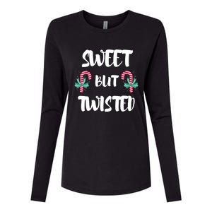 Christmas Candy Cane Sweet But Twisted Xmas Funny Holiday Gift Womens Cotton Relaxed Long Sleeve T-Shirt