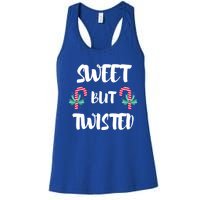 Christmas Candy Cane Sweet But Twisted Xmas Funny Holiday Gift Women's Racerback Tank