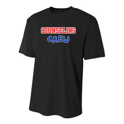 Counseling Crew Counselor Youth Performance Sprint T-Shirt