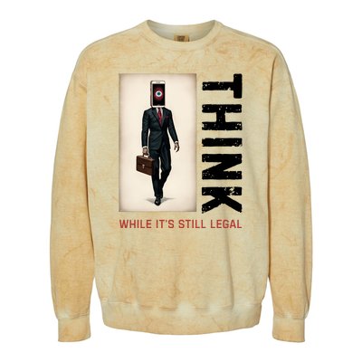 Conservative Cancel Culture Think While Its Still Legal Colorblast Crewneck Sweatshirt