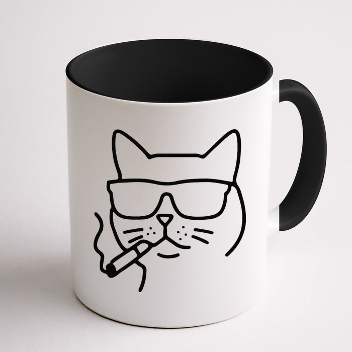 Cool Carthusian Cat With Cigarette And Sunglasses Mug