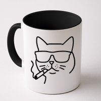 Cool Carthusian Cat With Cigarette And Sunglasses Mug