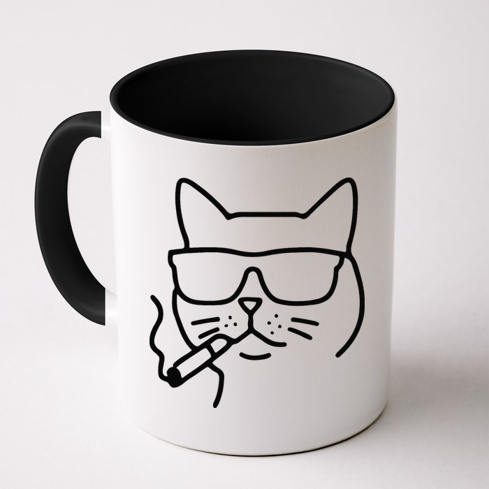 Cool Carthusian Cat With Cigarette And Sunglasses Mug