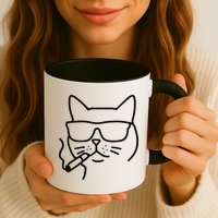 Cool Carthusian Cat With Cigarette And Sunglasses Mug