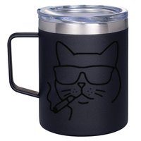 Cool Carthusian Cat With Cigarette And Sunglasses 12oz Stainless Steel Coffee Mug