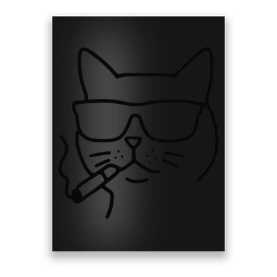 Cool Carthusian Cat With Cigarette And Sunglasses Poster