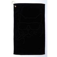 Cool Carthusian Cat With Cigarette And Sunglasses Golf Towel