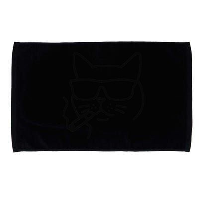 Cool Carthusian Cat With Cigarette And Sunglasses Microfiber Hand Towel