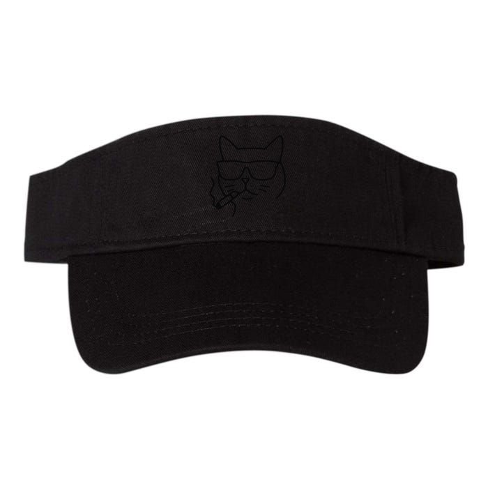 Cool Carthusian Cat With Cigarette And Sunglasses Visor