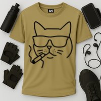 Cool Carthusian Cat With Cigarette And Sunglasses Performance Shirt