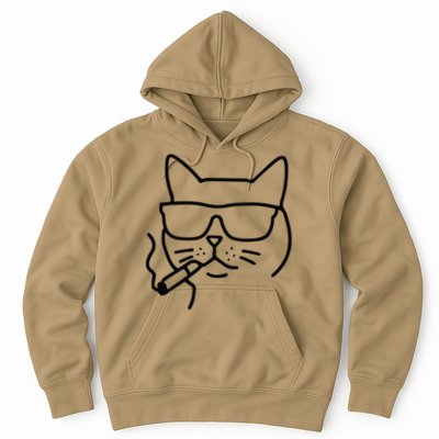 Cool Carthusian Cat With Cigarette And Sunglasses Hoodie